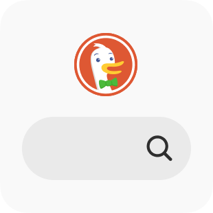 Small DuckDuckGo mobile app widget with a searchbox