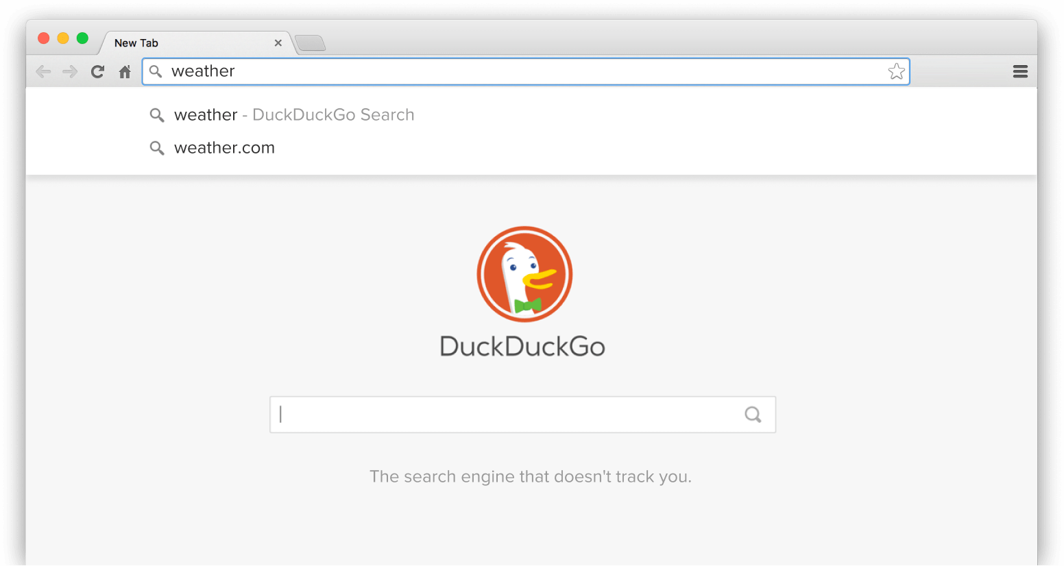 use duckduckgo in chrome