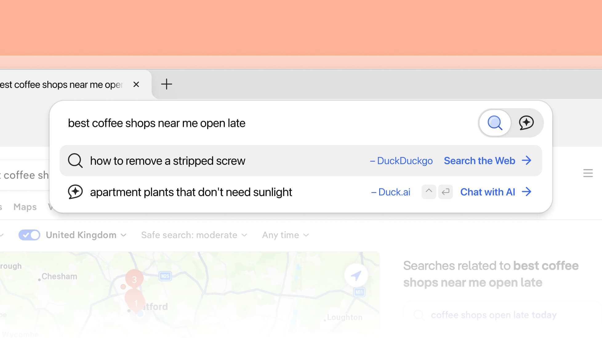 More Ways To Switch Between Search and Duck.ai