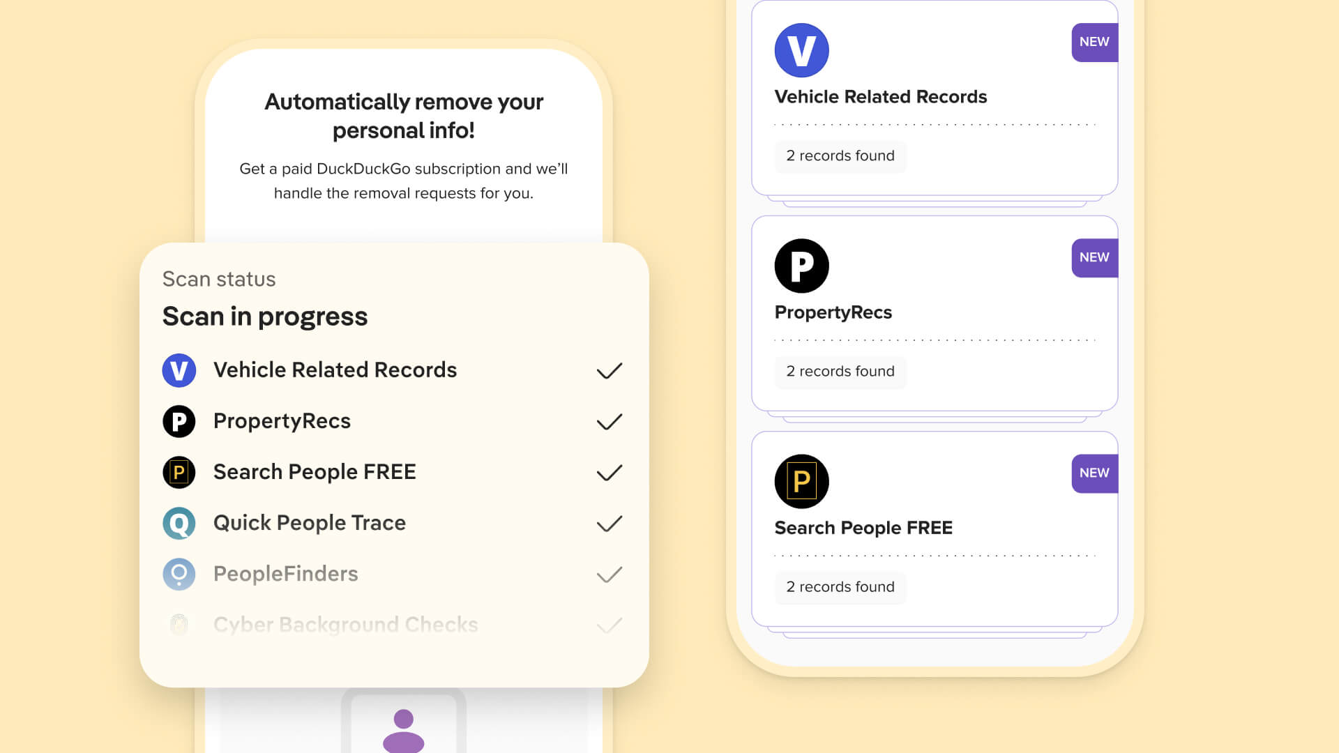 Free Personal Information Removal Scans on iOS