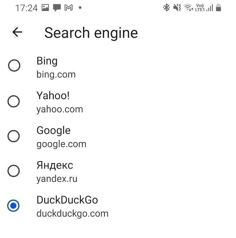 Microsoft Edge Android search